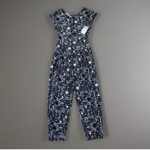 Disney Jumpsuit Sz XS Womens Gray Paisley Mickey Mouse Print Vacation Travel NWT